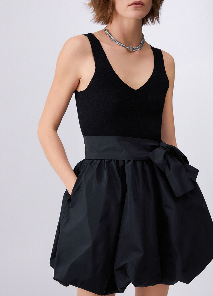 Kurzes Taftkleid schwarz Liu Jo - large image number 4