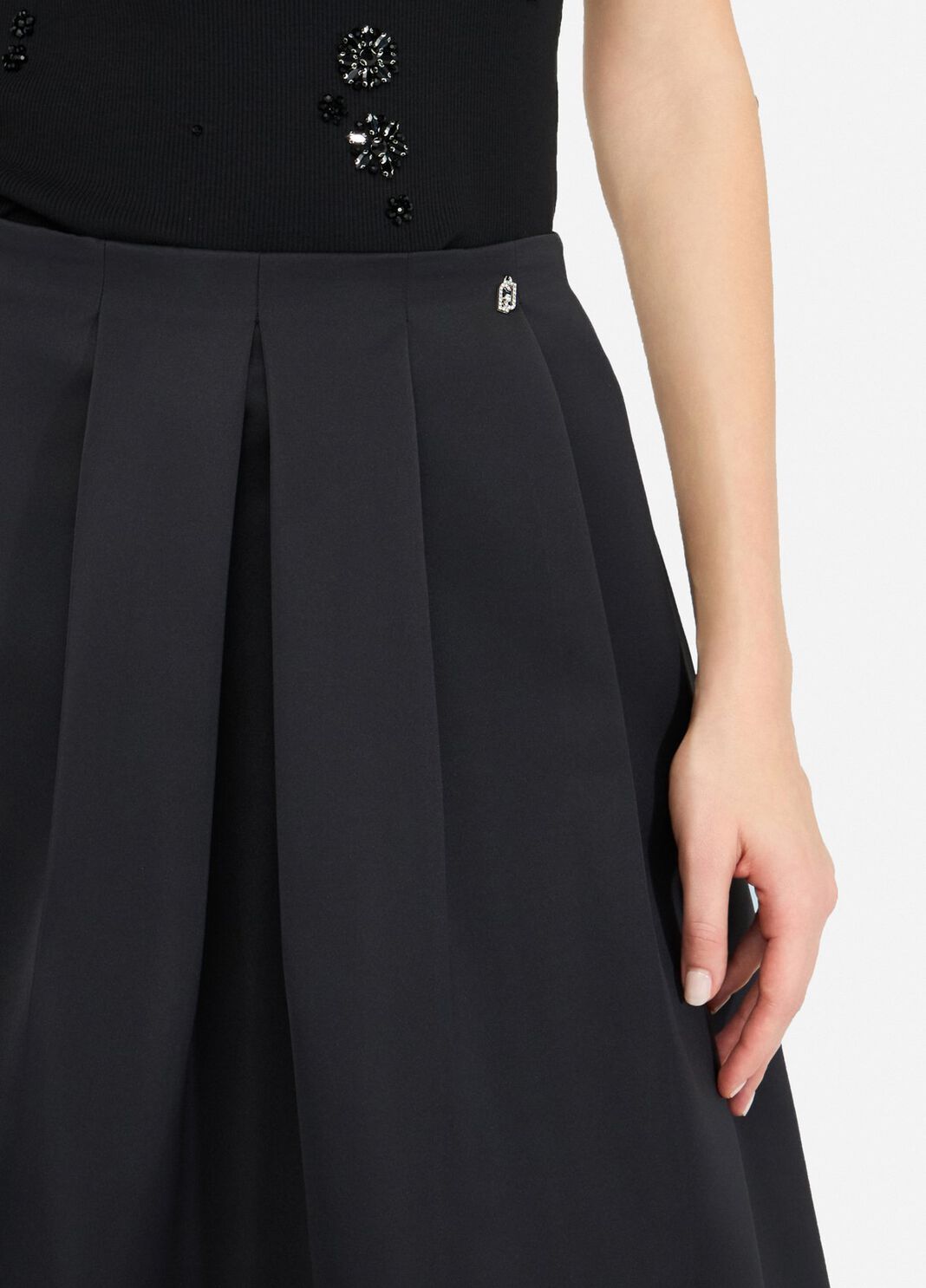 Taffeta midi skirt black Liu Jo - large image number 2