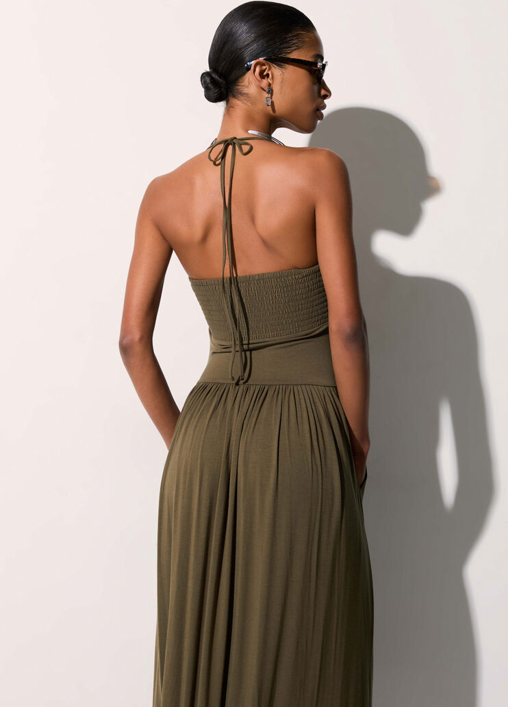 Langes Kleid mit Nieten Gr&uuml;n Liu Jo - medium