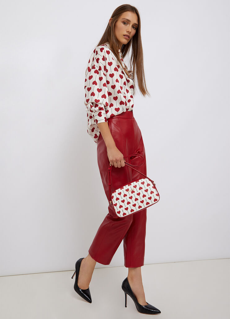 Eco-friendly shirt with hearts print red with hearts Liu Jo - large image number 3