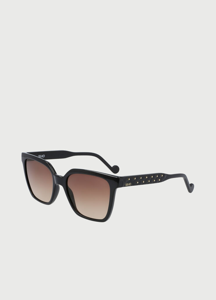 Occhiali da sole cat-eye con micro borchie Ebano Liu Jo - large image number 1 Occhiali da sole cat-eye con micro borchie Ebano Liu Jo - large image number 1