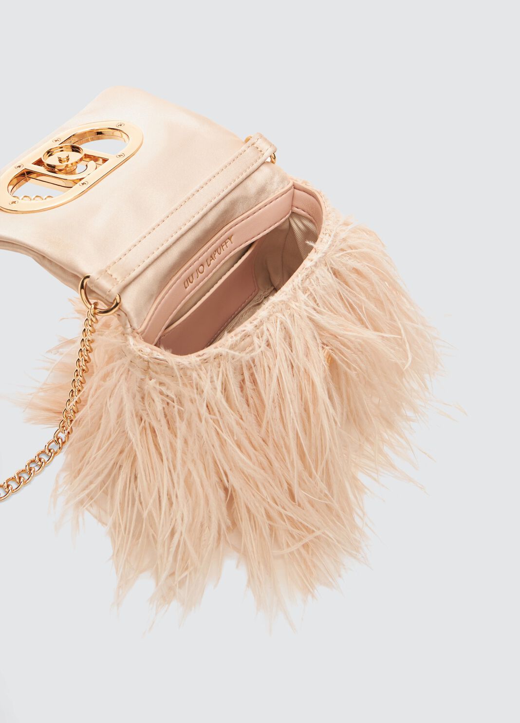LaPuffy mini bag with feathered detailing powder pink Liu Jo - large image number 6