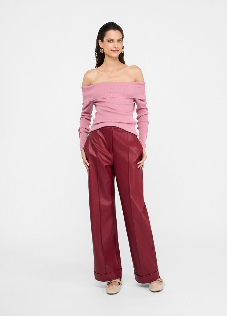 Off-the-shoulder jumper pink Liu Jo - large image number 5 Off-the-shoulder jumper pink Liu Jo - large image number 5
