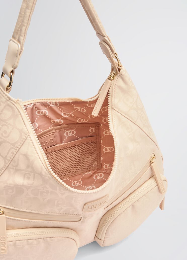 Nylon bag with pockets light gold colour Liu Jo - large image number 6 Nylon bag with pockets light gold colour Liu Jo - large image number 6