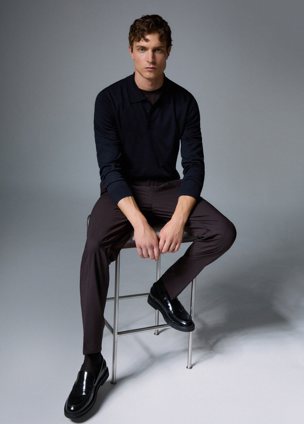 Chino trousers in a wool blend brown Liu Jo - large image number 2