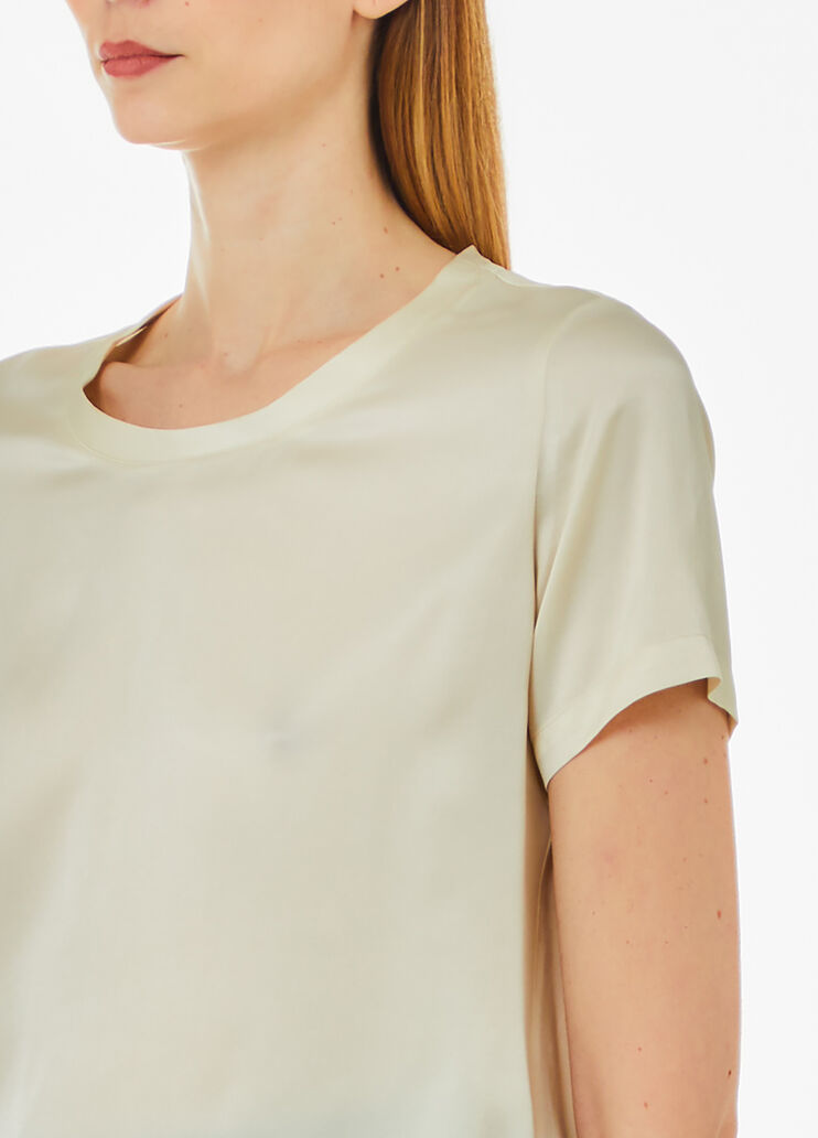 T-shirt in raso di seta bianco Liu Jo - large image number 2