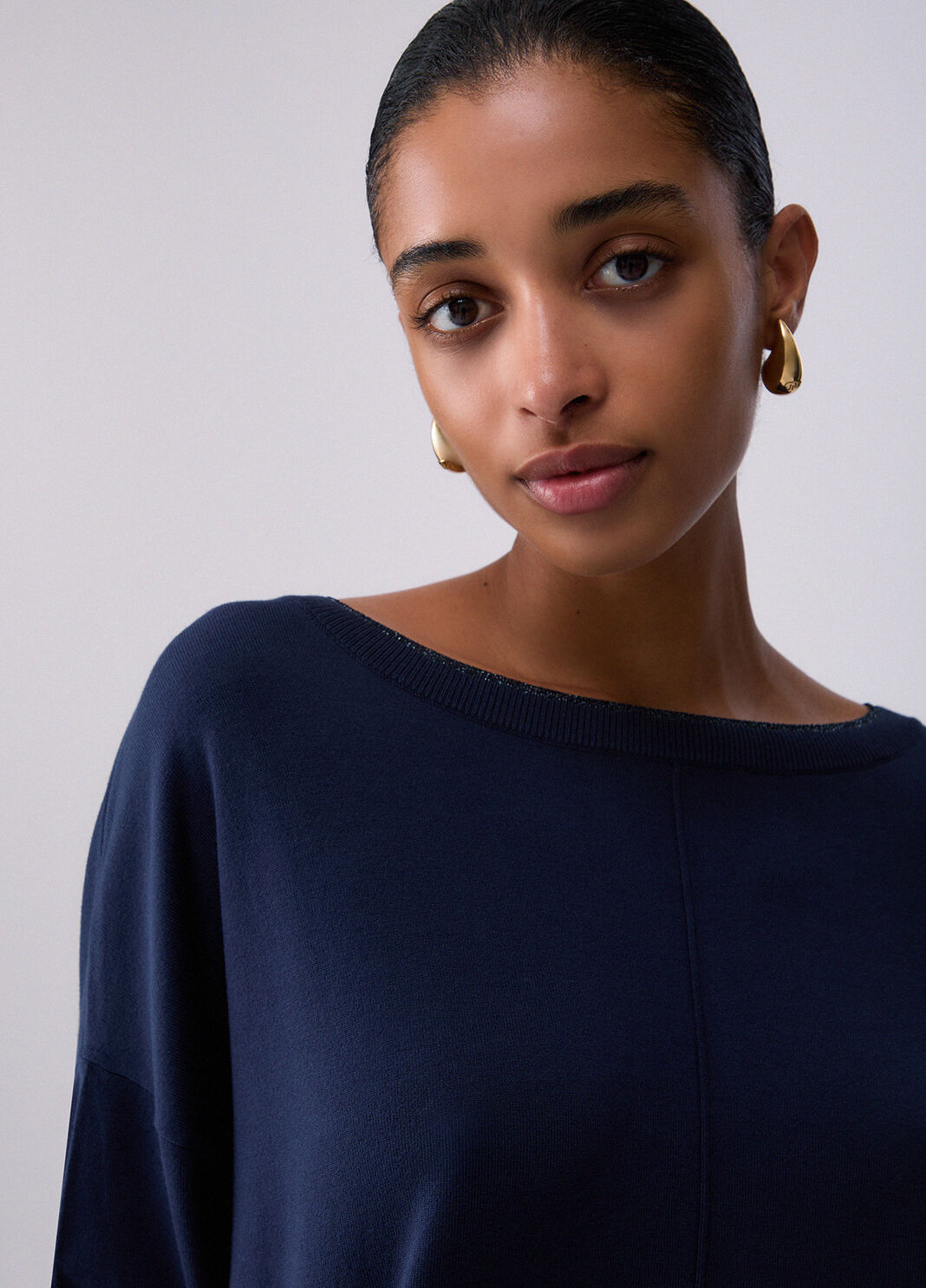 Lurex&reg;-Pullover Marineblau Liu Jo - large image number 4