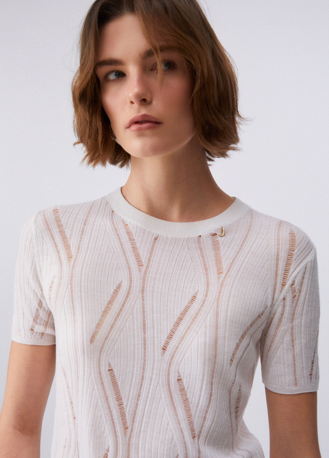 Knit jumper white Liu Jo - large image number 4