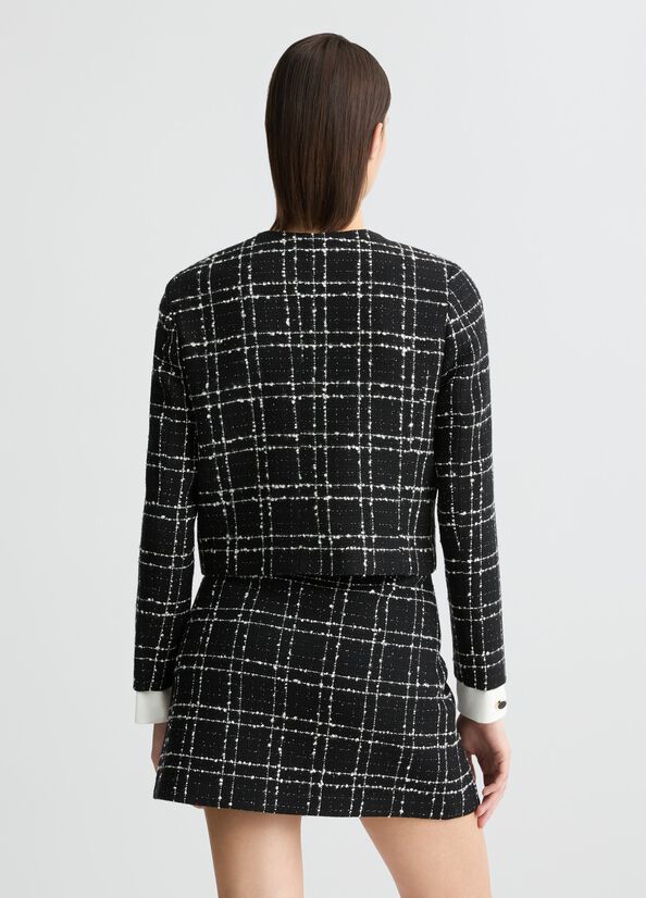 Lurex®-Bouclé-Jacke  Schwarz Liu Jo - large image number 1
