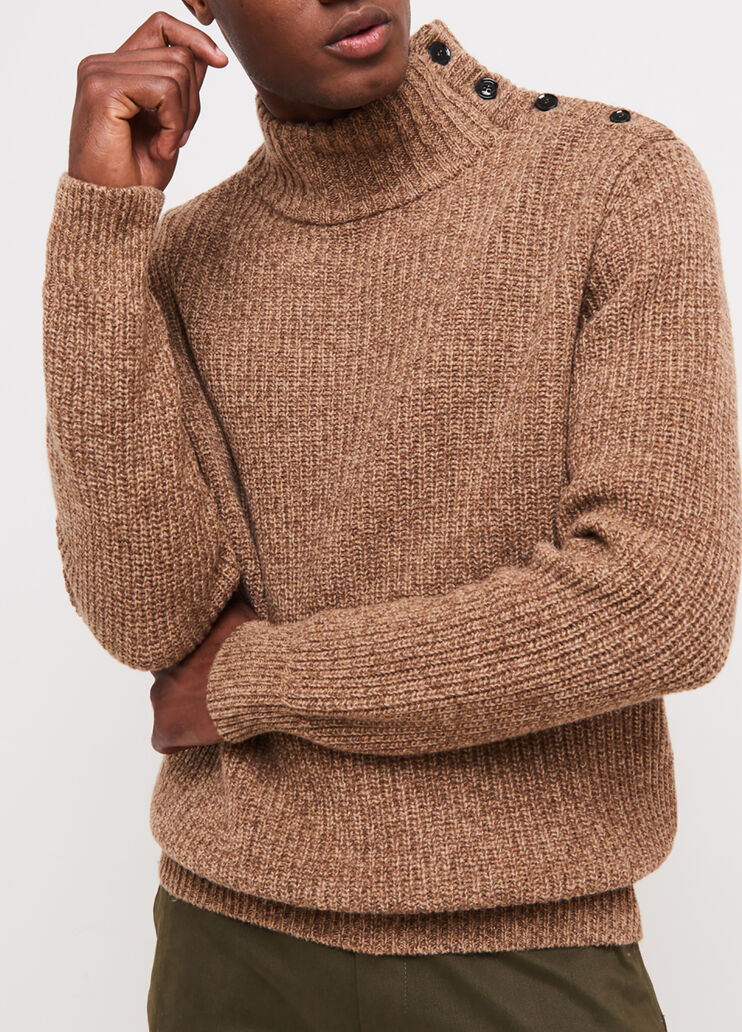 Regular fit sweater with buttons camel Liu Jo - large image number 0 Regular fit sweater with buttons camel Liu Jo - large image number 0