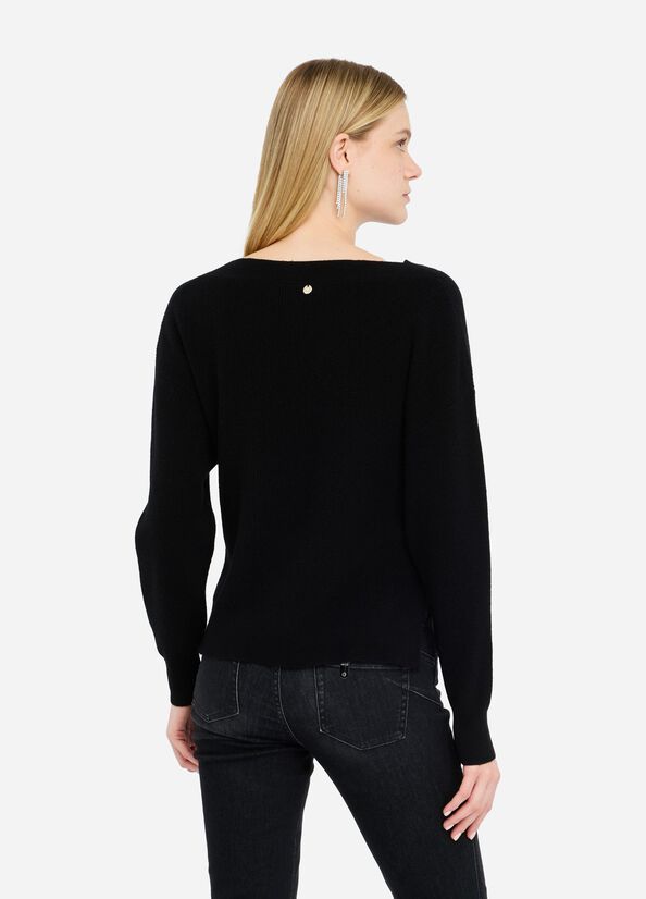 Wool and cashmere sweater black Liu Jo - large image number 1