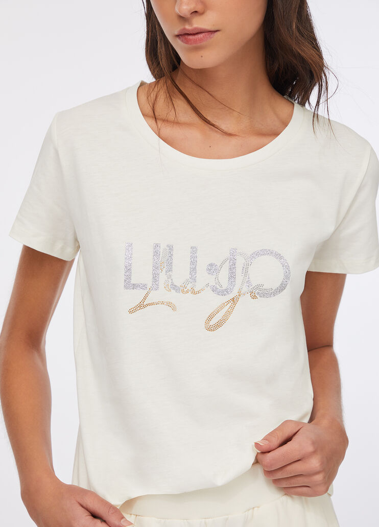 Liu Jo Better T-shirt white/logo Liu Jo - medium