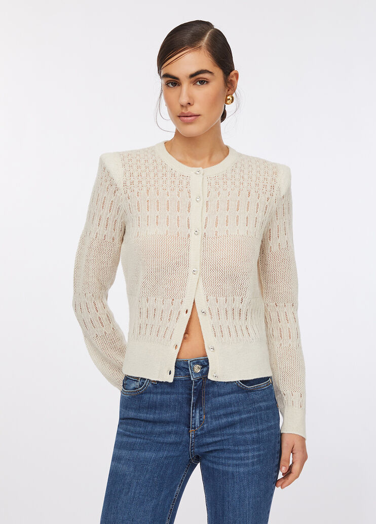 Wool and alpaca cardigan white Liu Jo - large image number 0