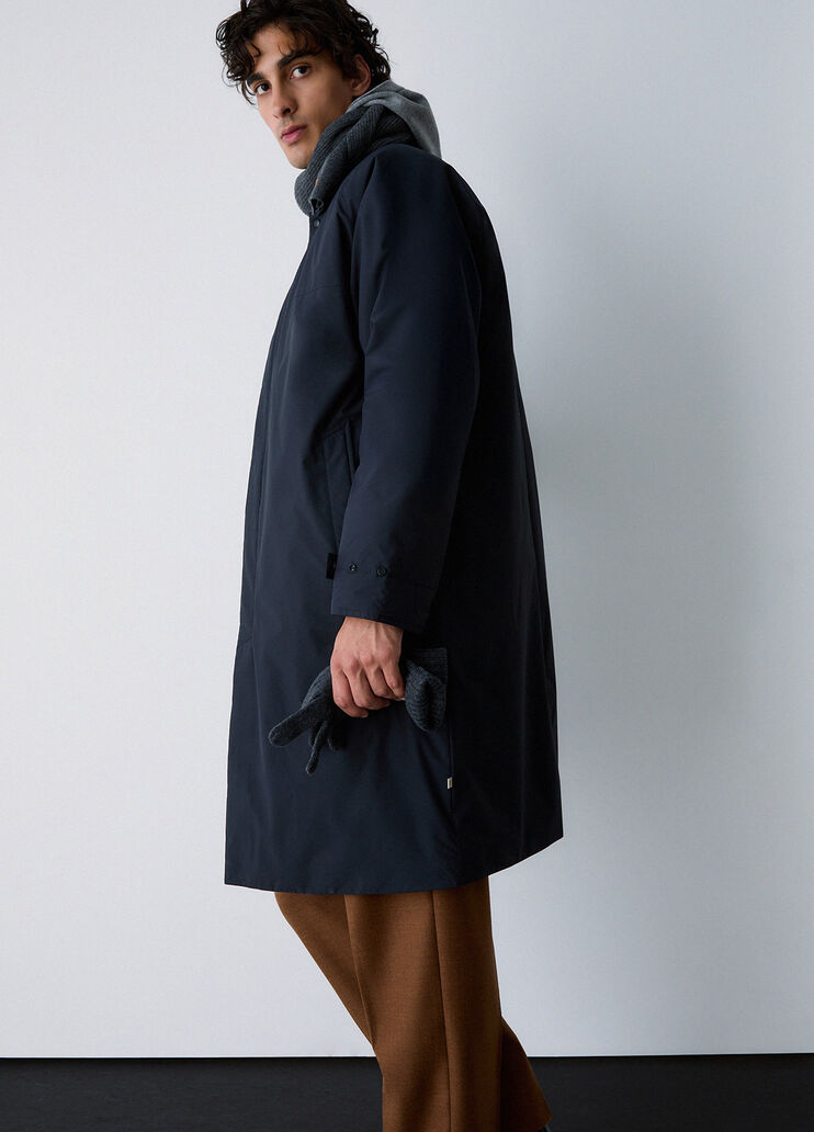 Trenchcoat lang gef&uuml;ttert Dunkelblau Liu Jo - medium