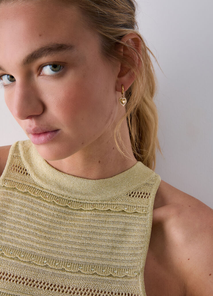 Orecchini a cerchio con cuore color oro Liu Jo - medium