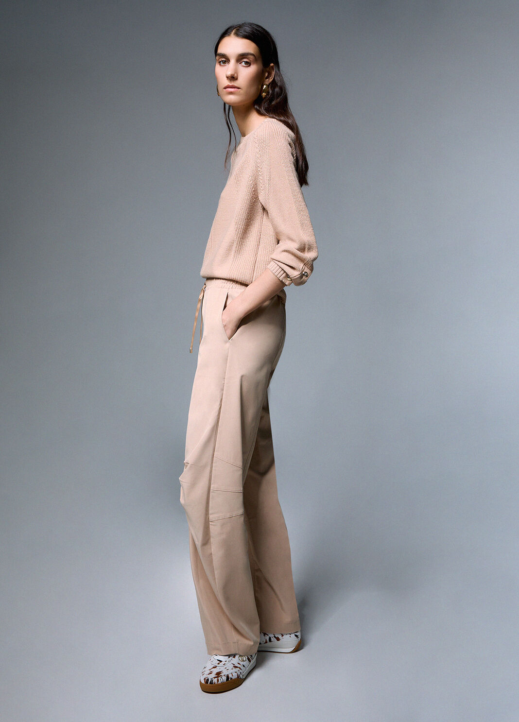 Wide-leg trousers beige Liu Jo - large image number 2