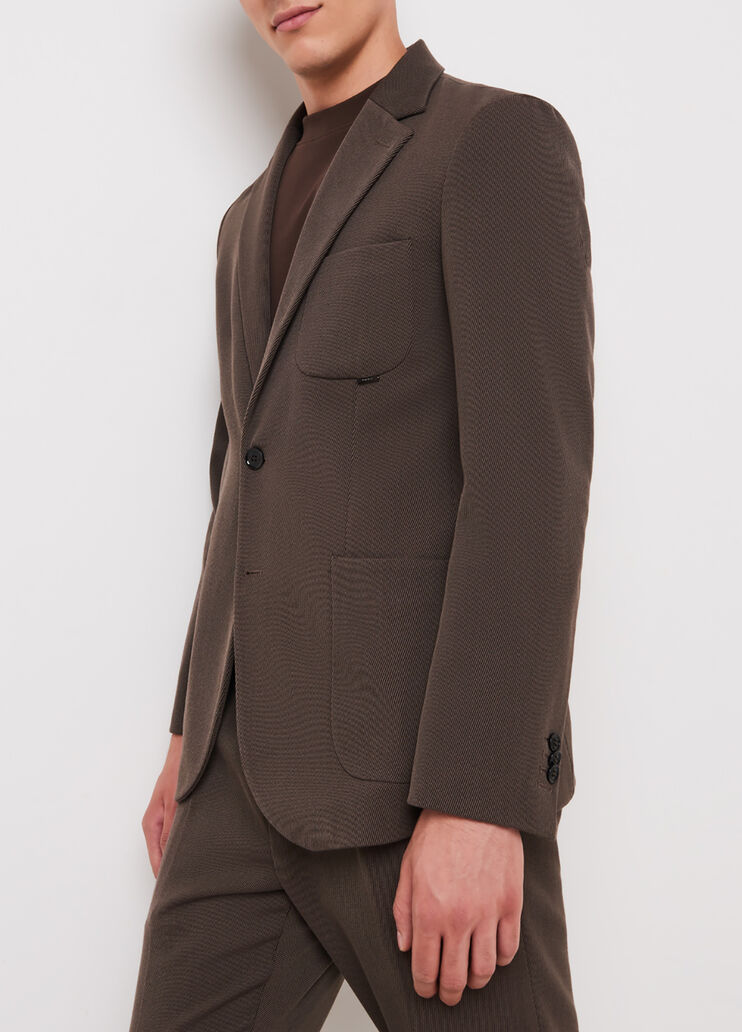 Regular fit single-breasted jacket dark brown Liu Jo - large image number 0