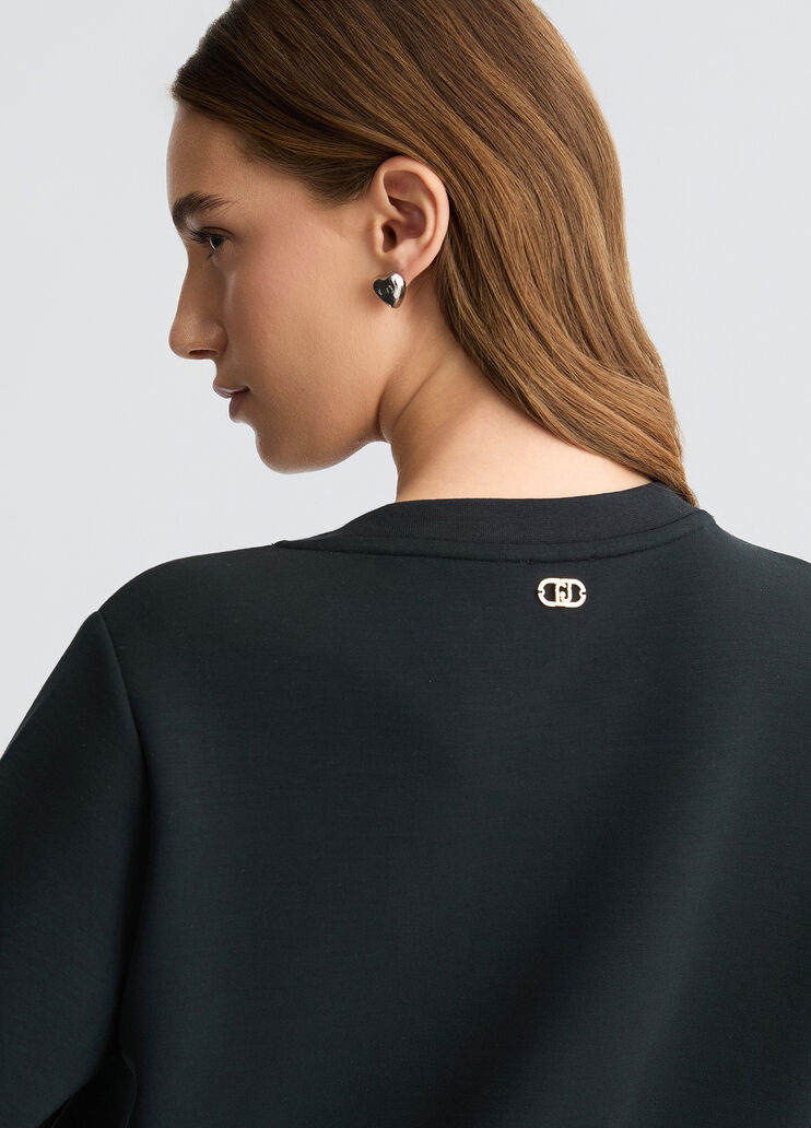 Scuba sweatshirt black Liu Jo - large image number 3 Scuba sweatshirt black Liu Jo - large image number 3
