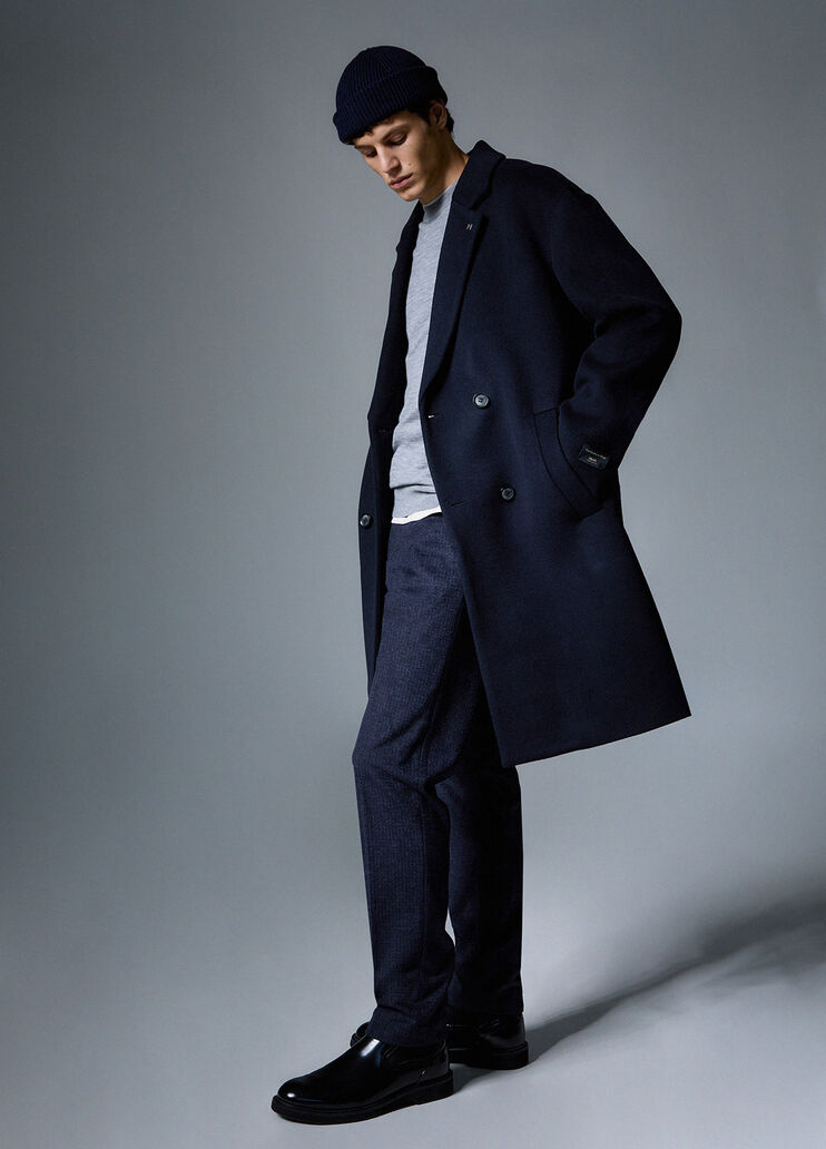 Wool and Cashmere Coat dark blue Liu Jo - medium