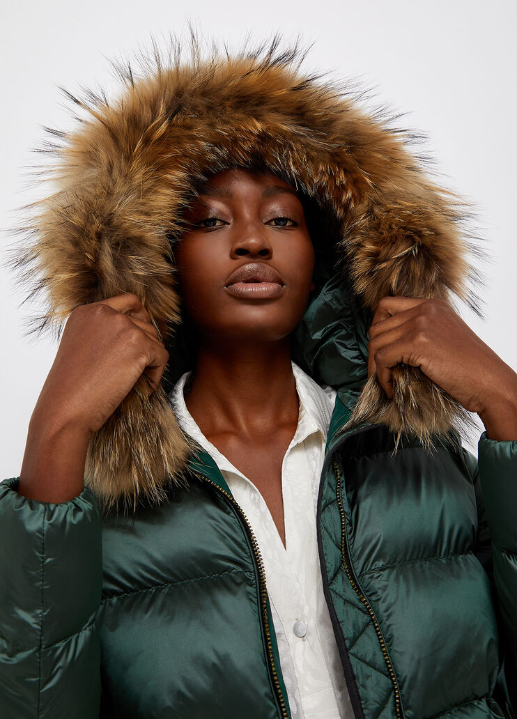 Doudoune à capuche vert foncé Liu Jo - large image number 2 Doudoune à capuche vert foncé Liu Jo - large image number 2