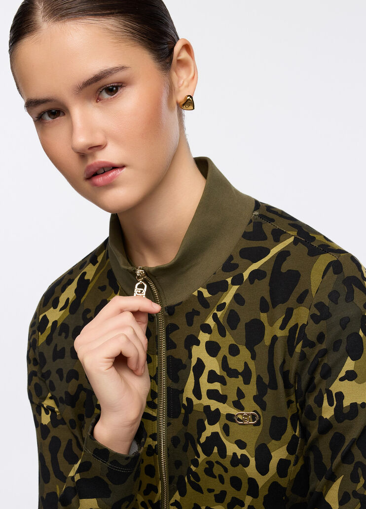 Liu Jo Better sweatshirt green animalier Liu Jo - medium