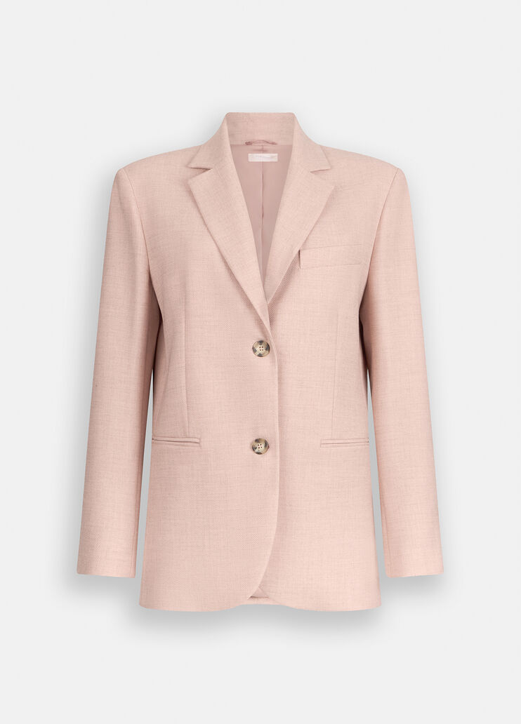 Melange fabric blazer pink Liu Jo - large image number 6 Melange fabric blazer pink Liu Jo - large image number 6