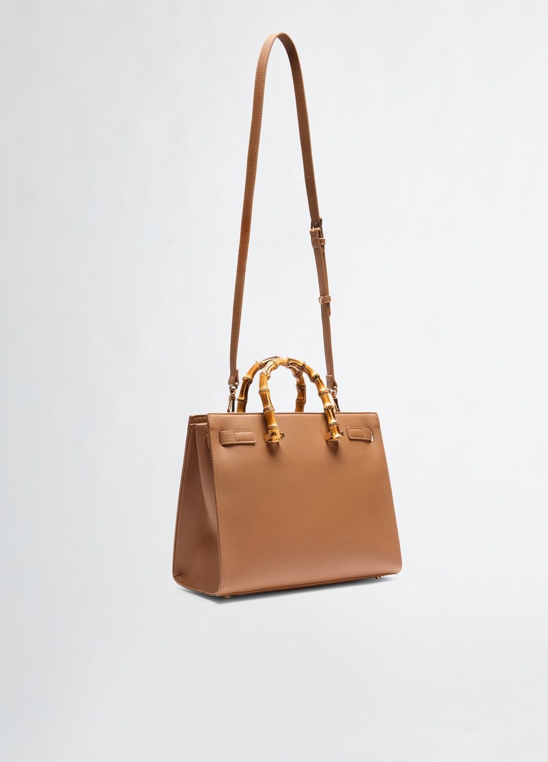 Large bag with bamboo-finish handles brown Liu Jo - large image number 1