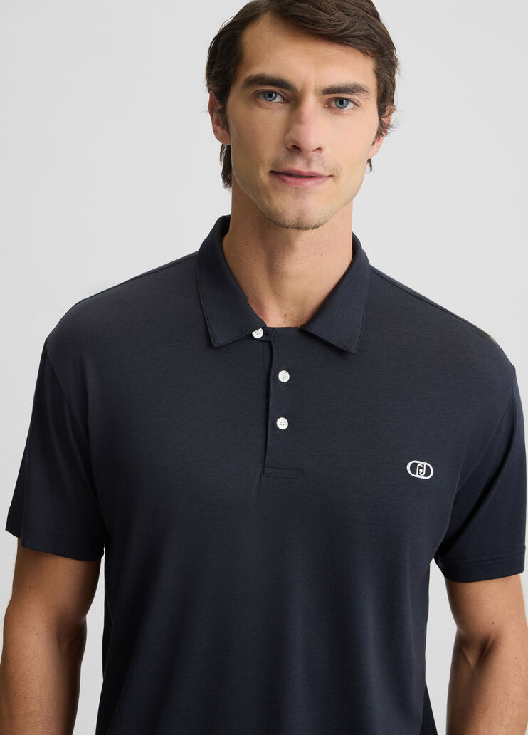 Blue polo shirt with logo dark blue Liu Jo - medium Blue polo shirt with logo dark blue Liu Jo - medium