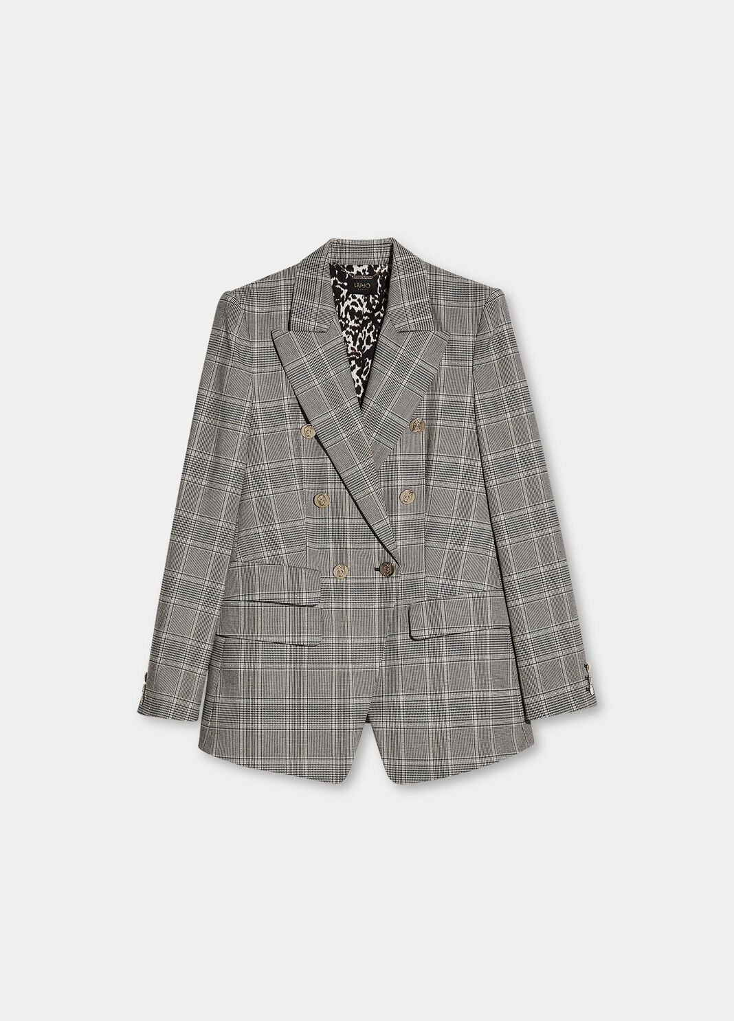 Blazer dal taglio maschile cammello/check Liu Jo - large image number 6