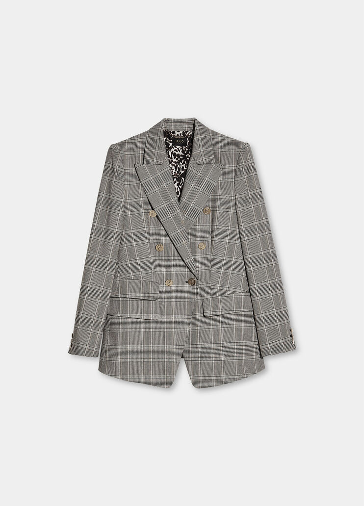 Blazer dal taglio maschile cammello/check Liu Jo - large image number 6 Blazer dal taglio maschile cammello/check Liu Jo - large image number 6