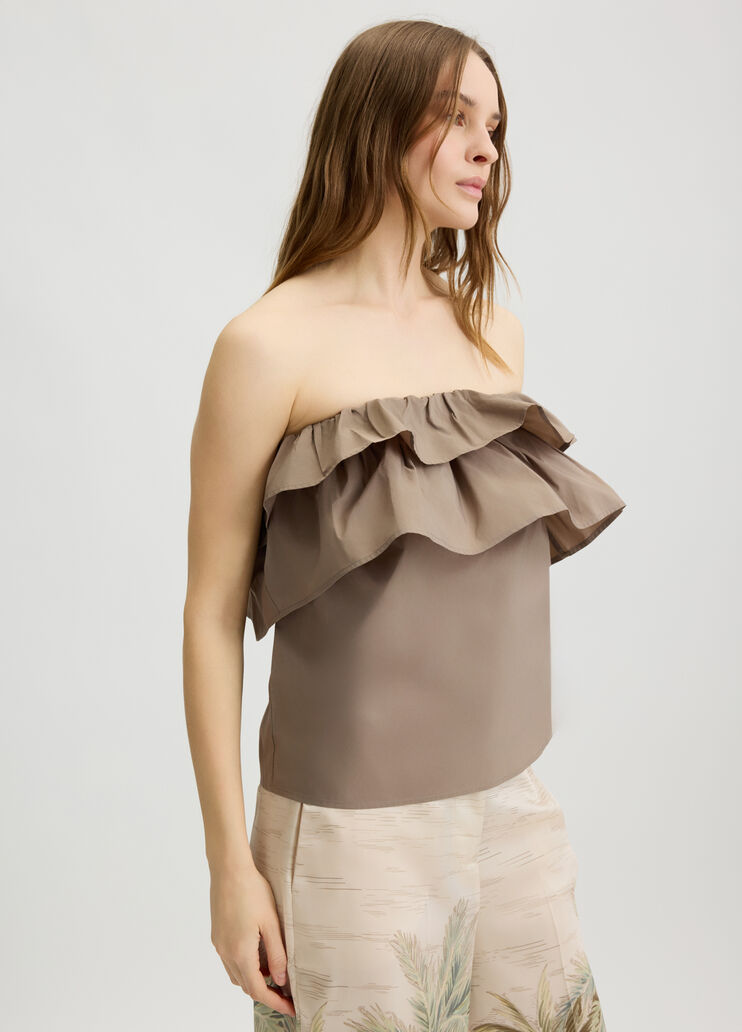 Taffeta top beige Liu Jo - large image number 3 Taffeta top beige Liu Jo - large image number 3