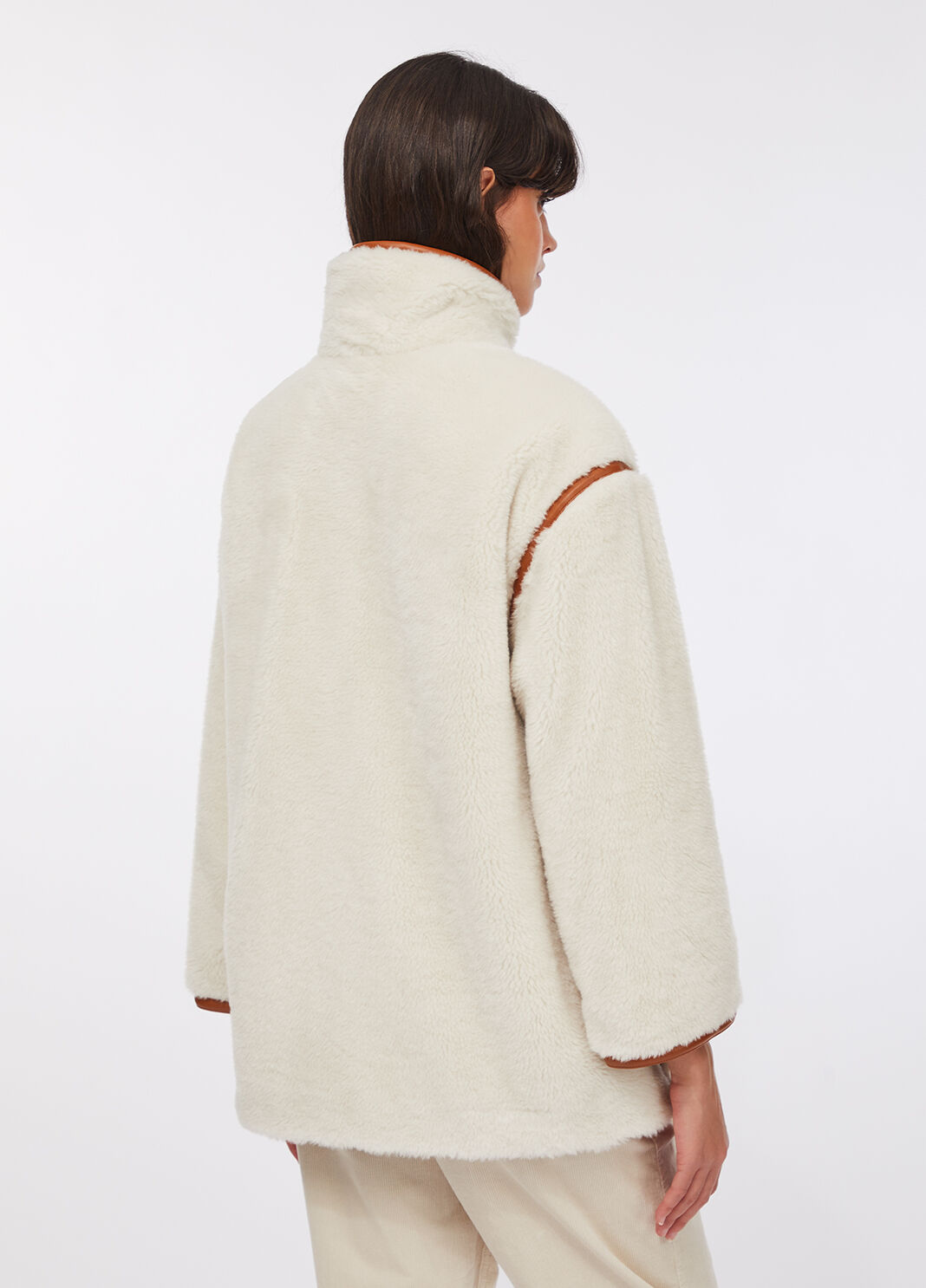 Jacke aus Teddy-Gewebe Hellbeige Liu Jo - large image number 1