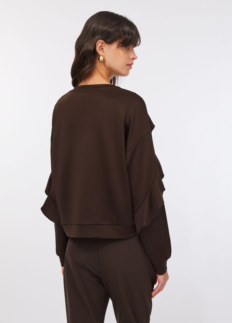 Sweatshirt with ruching chocolate Liu Jo - large image number 1