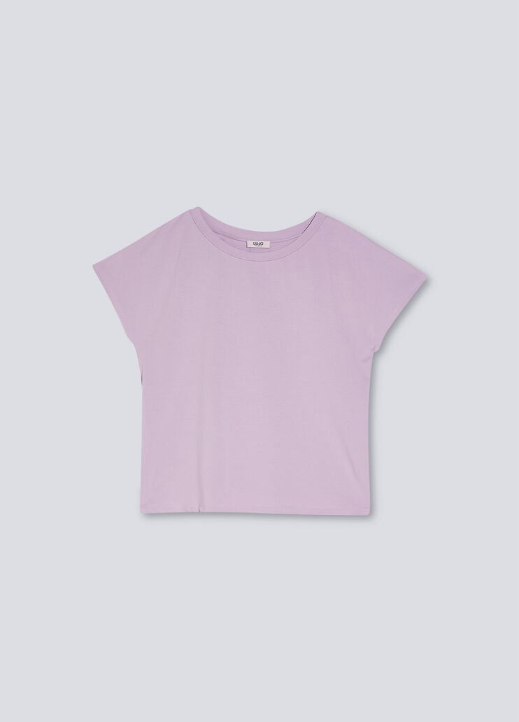 Plush T-shirt with bow lilac Liu Jo - large image number 4