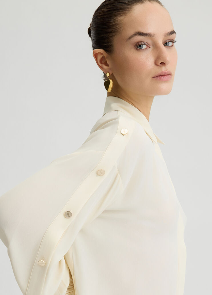 Crêpe de chine shirt white Liu Jo - large image number 2 Crêpe de chine shirt white Liu Jo - large image number 2