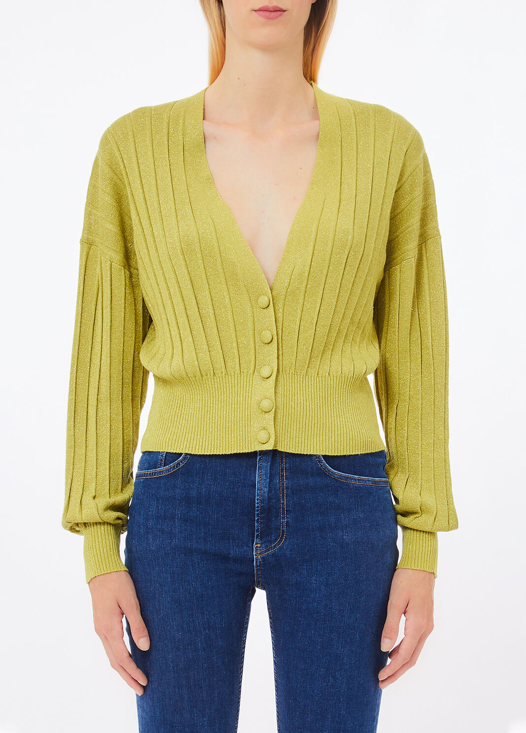 Lurex&reg; cardigan  avocado Liu Jo - large image number 0