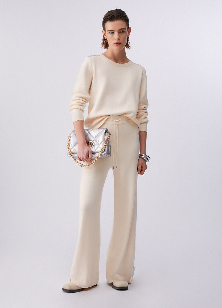 Jumper with beads champagne Liu Jo - medium