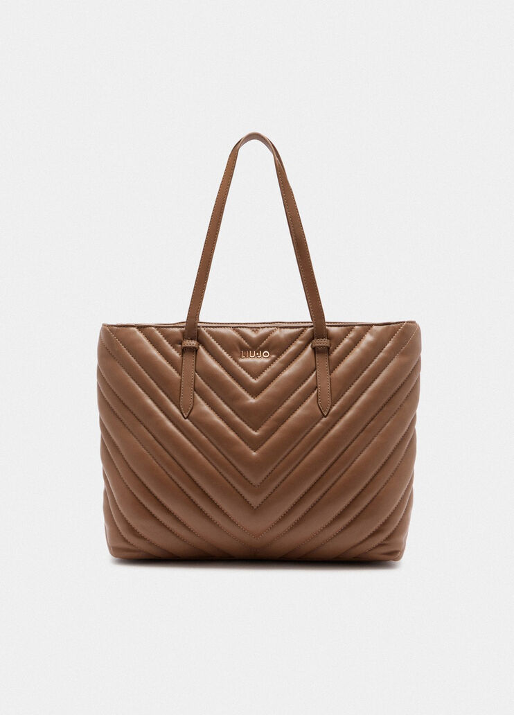 Shopper grand format matelassé marron Liu Jo - medium