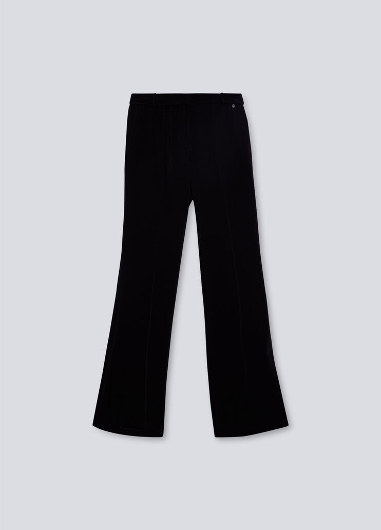Straight trousers with slits black Liu Jo - large image number 4 Straight trousers with slits black Liu Jo - large image number 4