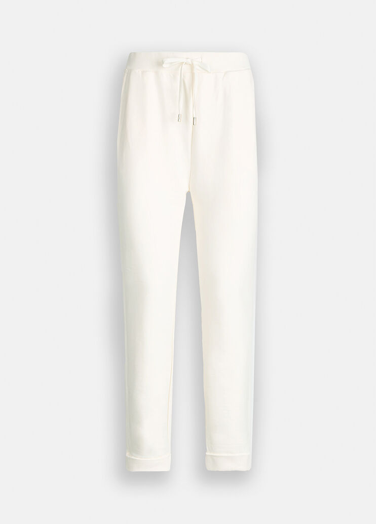 Fleece jogging pants milk white Liu Jo - large image number 6 Fleece jogging pants milk white Liu Jo - large image number 6