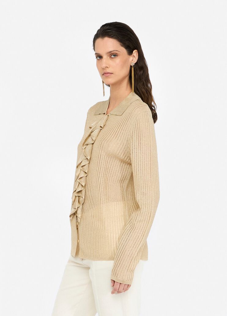 Lurex® knit shirt gold Liu Jo - large image number 3 Lurex® knit shirt gold Liu Jo - large image number 3