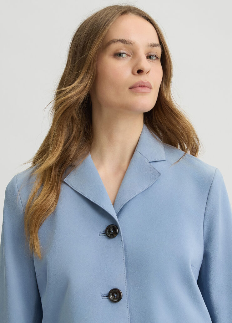 Suede boxy jacket light blue Liu Jo - medium Suede boxy jacket light blue Liu Jo - medium