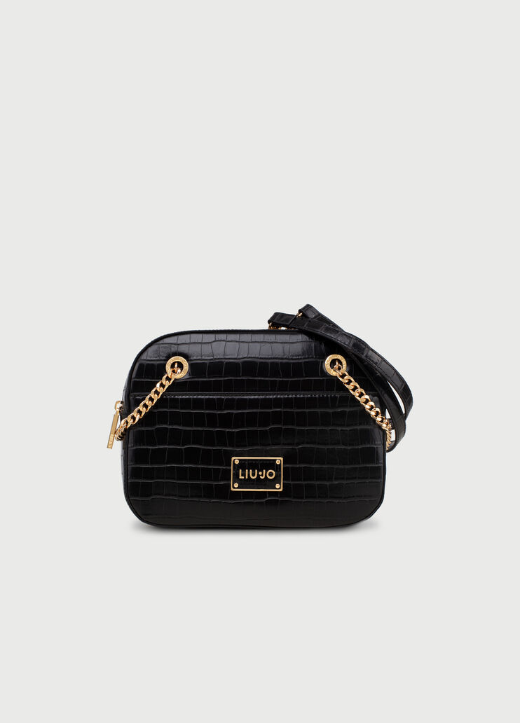 Crocodile effect crossbody bag Black Liu Jo - large image number 0 Crocodile effect crossbody bag Black Liu Jo - large image number 0