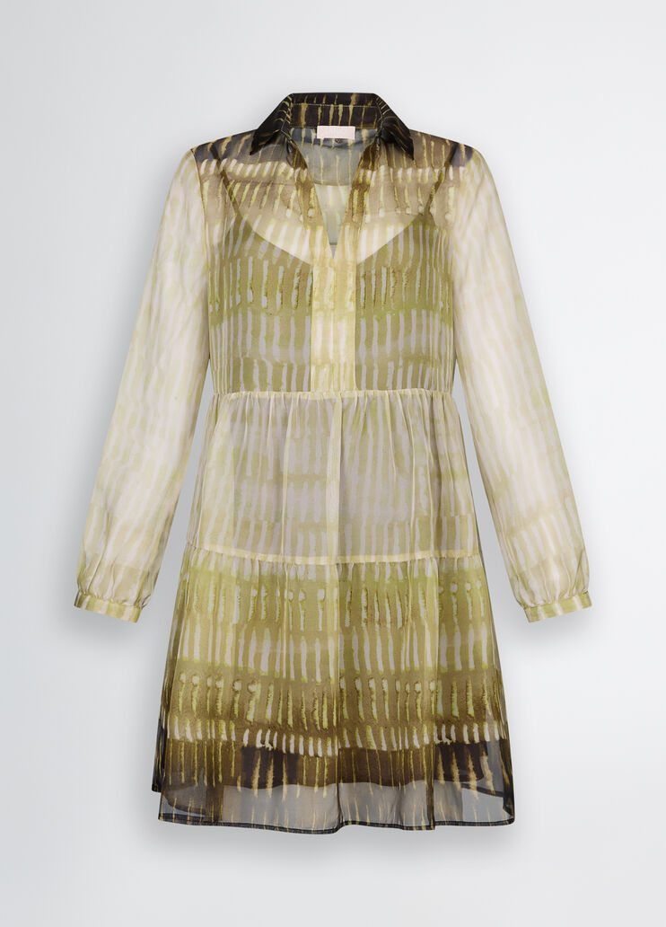 Printed chiffon dress green Liu Jo - large image number 6 Printed chiffon dress green Liu Jo - large image number 6