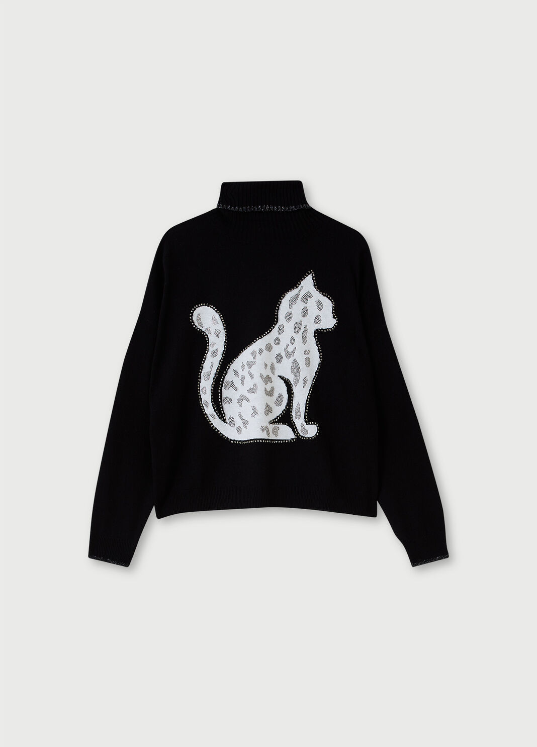 Водолазка с интарзийным узором Чёрный Liu Jo - large image number 4