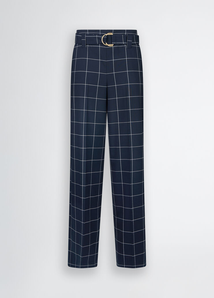 High-rise check trousers blue Liu Jo - large image number 6