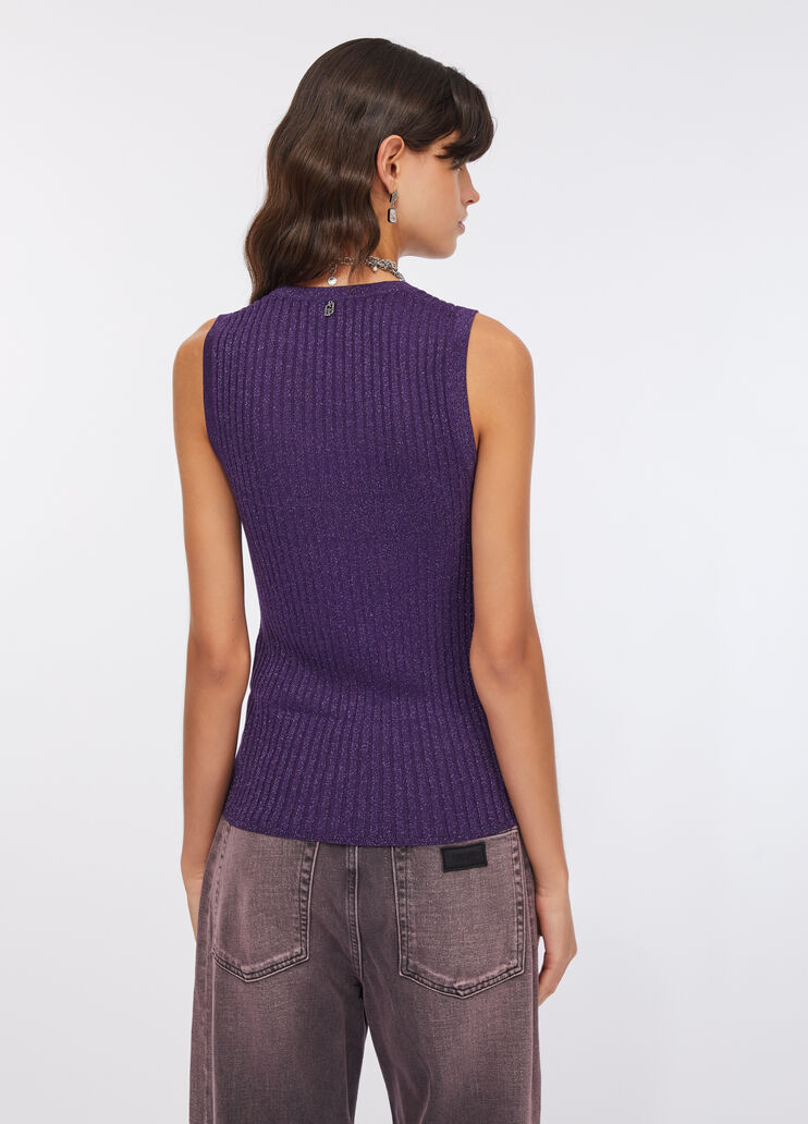 Lurex® top purple Liu Jo - large image number 1