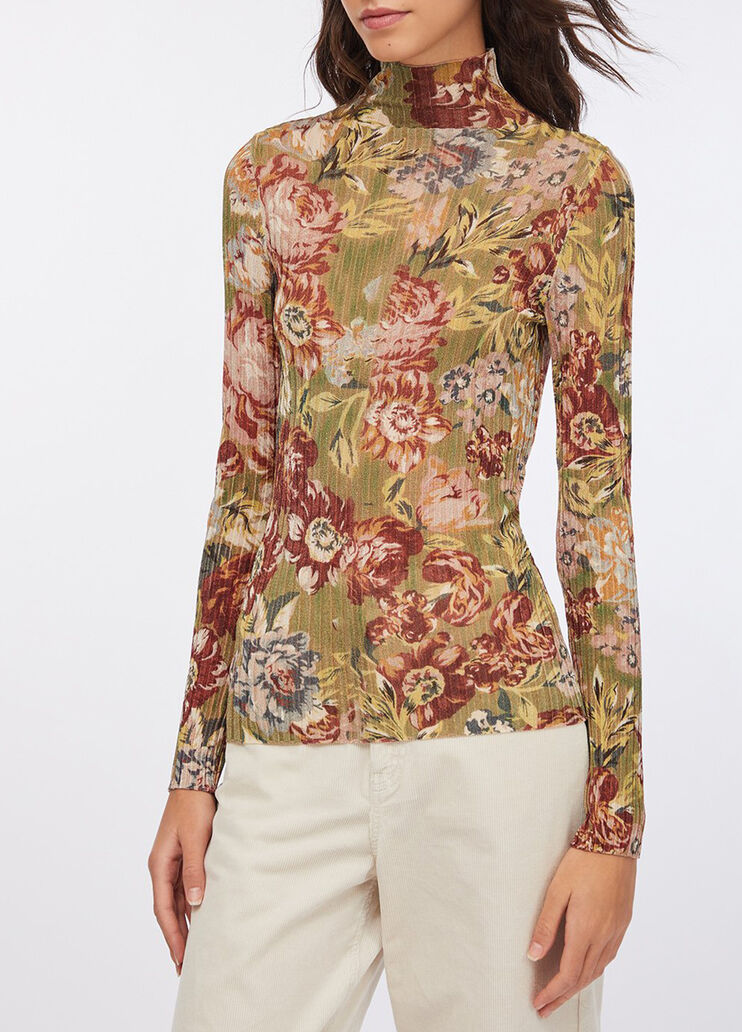 Stehkragenpullover mit Print Sanderson-Print Liu Jo - medium