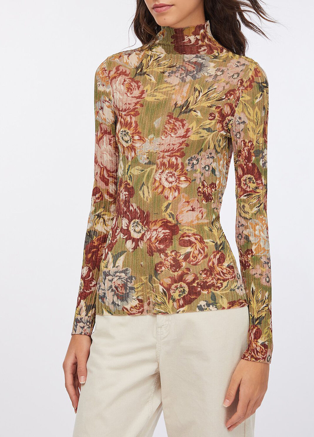 Stehkragenpullover mit Print Sanderson-Print Liu Jo - large image number 0