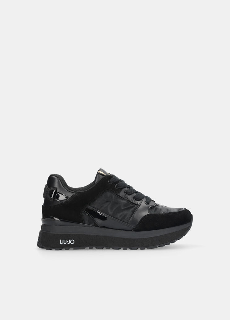 Zapatillas de piel con plataforma  negro Liu Jo - large image number 1 Zapatillas de piel con plataforma  negro Liu Jo - large image number 1